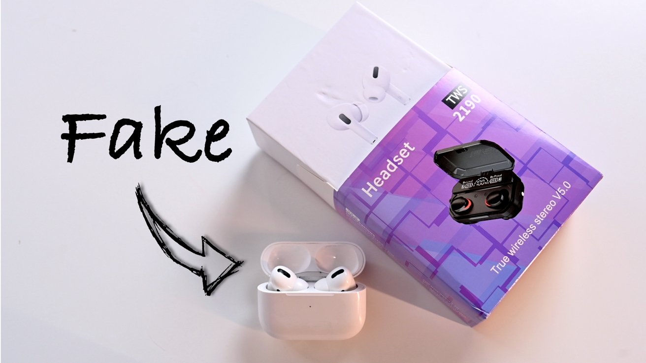 AirPods Pro arriving in a fake box