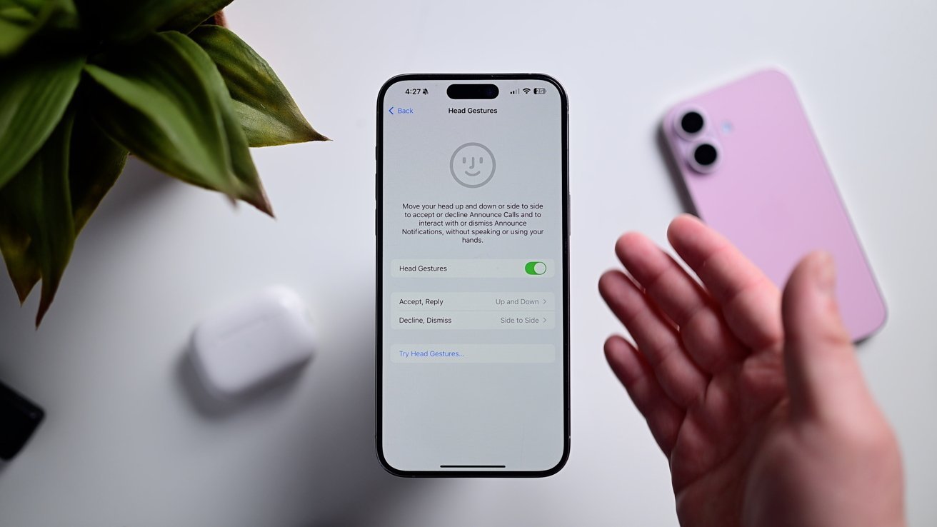 AirPods 有望获得新的头部手势,Camera Control 复兴
