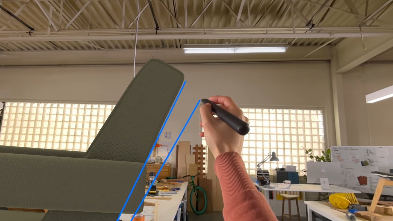 罗技Muse VR手写笔适用于Apple Vision Pro,使设计师能够在3D中精确测量